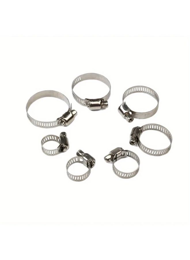 91pcs Stainless Steel Hose Clamp Assortment Kit With Z Wrench Silvery Color - Image 4