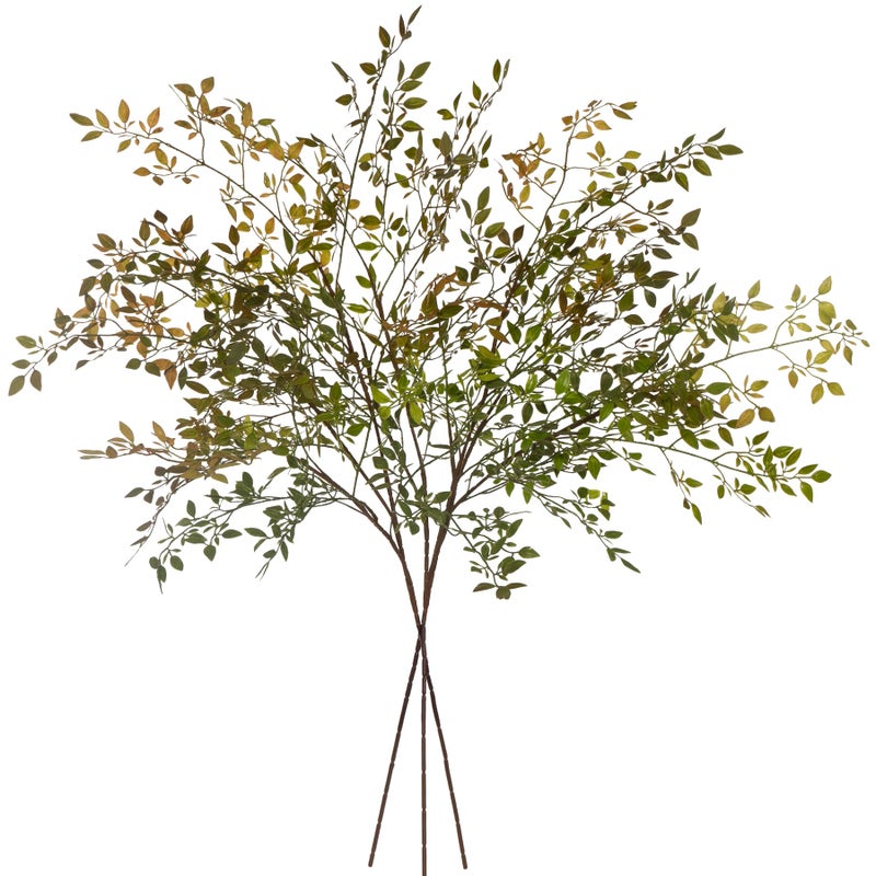 Uqueeten Plastic Greenery Stem Vase with Simulated 43.3 inches Stems and Branches Simulated Eucalyptus Leaves for Indoor Bedroom Living Room Dining Table Outdoor Garden Decoration - Image 1