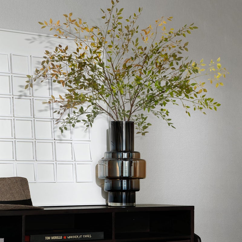 Uqueeten Plastic Greenery Stem Vase with Simulated 43.3 inches Stems and Branches Simulated Eucalyptus Leaves for Indoor Bedroom Living Room Dining Table Outdoor Garden Decoration - Image 5