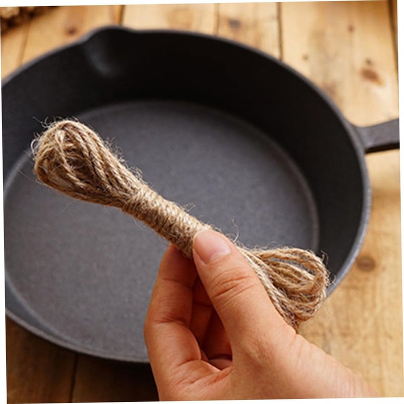 Cast Iron Skillet Nonstick Frying Pan 26cm Sturdy Outdoor Camping Cookware High Heat Resistant Portable Pan for Steak and Stir Fry - Image 4