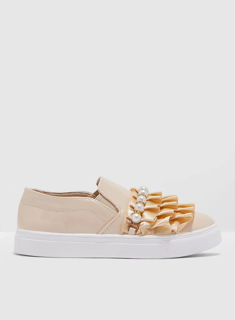 Little Ginger Pear Ruffle Slip On