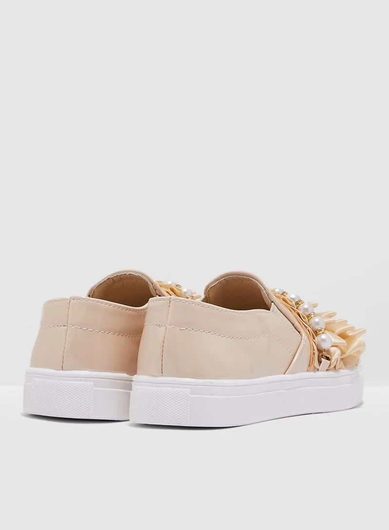 Little Ginger Pear Ruffle Slip On