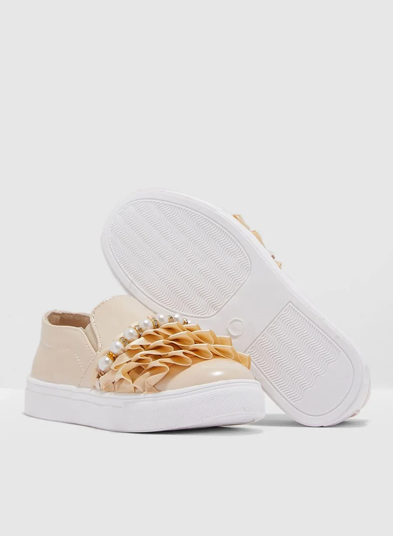 Little Ginger Pear Ruffle Slip On