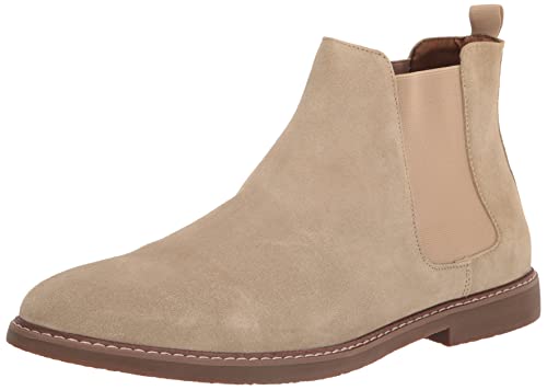 STEVE MADDEN حذاء تشيلسي عالي الخط من ستيف مادن للرجال، جلد سويدي رملي، 12 - Image 4