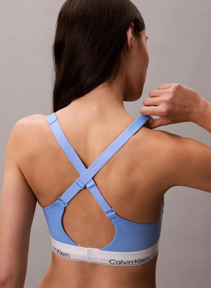 Calvin Klein Blue Descent Lift Bralette - Icon Cotton Modal for Women | Best Price UAE