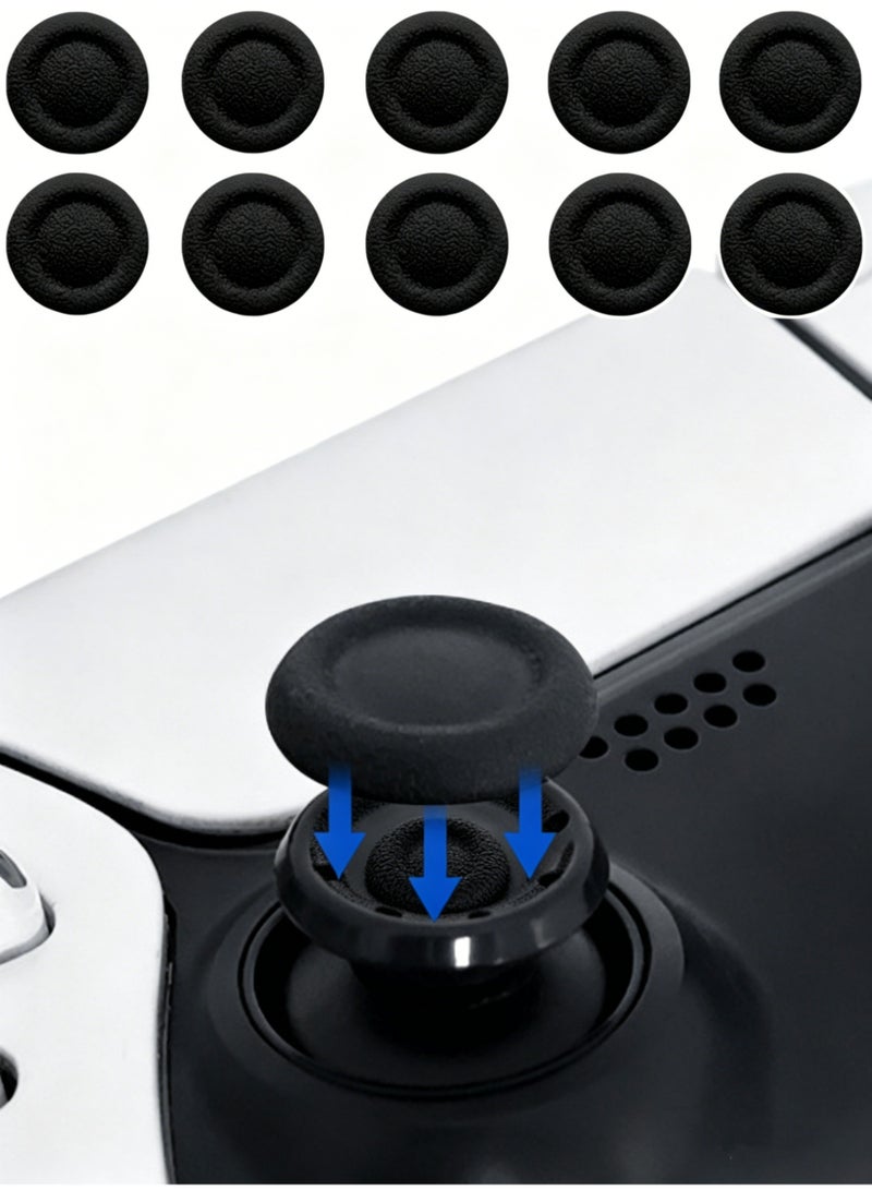 10 Pcs Joystick Replacement Grip Caps for PS4 PS5 Controller - Non-Slip Thumbstick Thumb Stick Accessories Parts for Dualshock 4, Dual Sense, Dualsense Edge - Image 1