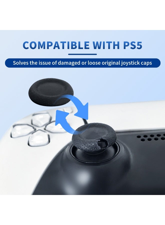 10 Pcs Joystick Replacement Grip Caps for PS4 PS5 Controller - Non-Slip Thumbstick Thumb Stick Accessories Parts for Dualshock 4, Dual Sense, Dualsense Edge - Image 3
