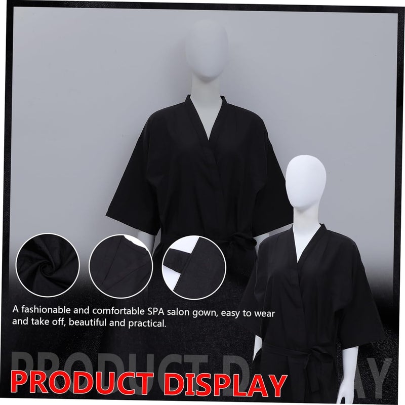 FOMIYES Beauty Salon Client Robe and Static Haircut Gown for Home Salon Use Tie Waist Design - Image 2