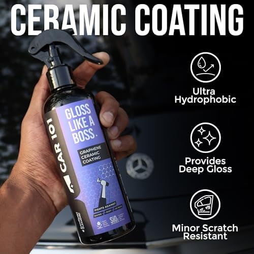 CAR101 Shine & Shield Combo | 300ml Graphene Coating & 250ml Tyre & Trim Restorer | Ceramic Coating, Hydrophobic Finish Spray | Multi-Purpose Protectant for Plastic, Vinyl, Rubber - Image 3
