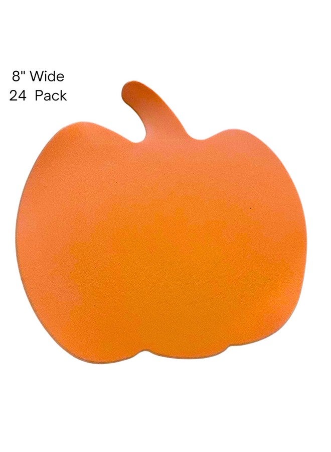 4E's Novelty Foam Pumpkins Craft (24 Pack) Large 8 Inch Foam Pumpkin Shapes Cutout - Thanksgiving Crafts for Kids Toddlers, Bulk Fall Classroom Craft Supplies - Image 2