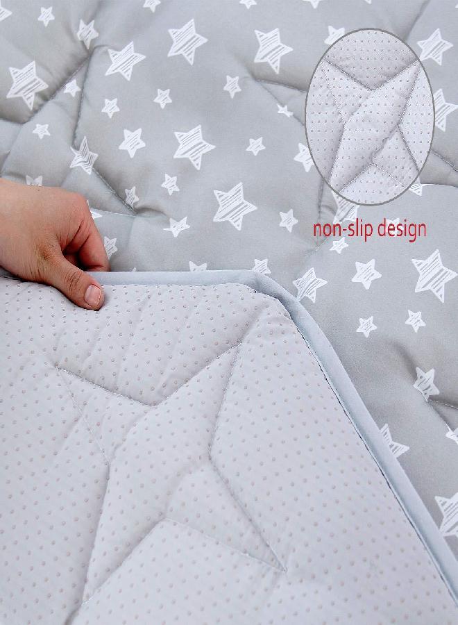 Moonsea Hexagon Baby Playmat Fits Regalo Portable Play Yard 48 Inch and hiccapop 53" PlayPod Playpen, 6 Panel Playpen Mattress Non Slip Kids Tent Mat Hexagon Pad Mat  - Image 3