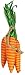 Generic Set of 3 Orange Rope Carrots Autumn Spring Easter Bowl Fillers Hanger  - Image 2