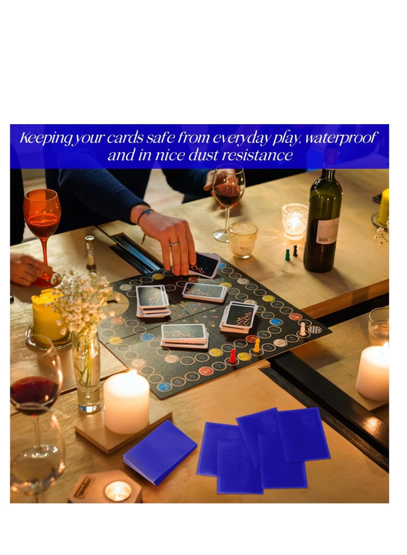 كابتن تيك 300 Counts Card Sleeves for Trading Cards Soft, Baseball Penny Card Protectors, Penny Trading Card Sleeves, Plastic Card Protector for Baseball, MTG, Football, Sports Cards (Blue) - Image 5