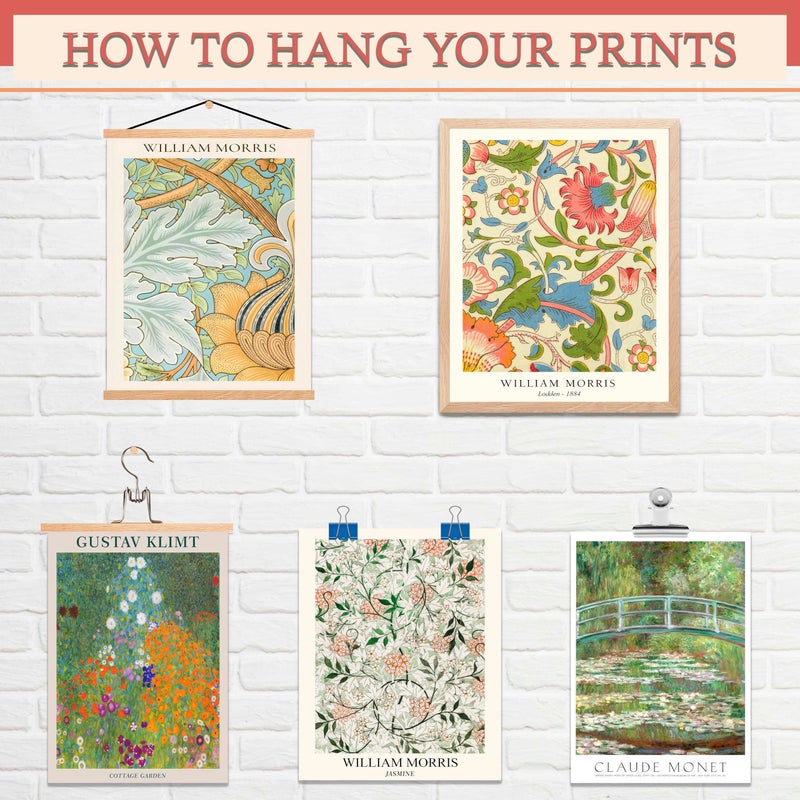 LANCHI95 10 Pcs Vintage Eclectic Wall Art Prints, Trendy Maximalism Poster for Aesthetic, Eclectic Wall Decor Van Gogh William Morris Matisse Monet Maximalist Famous (Unframed) - Image 3