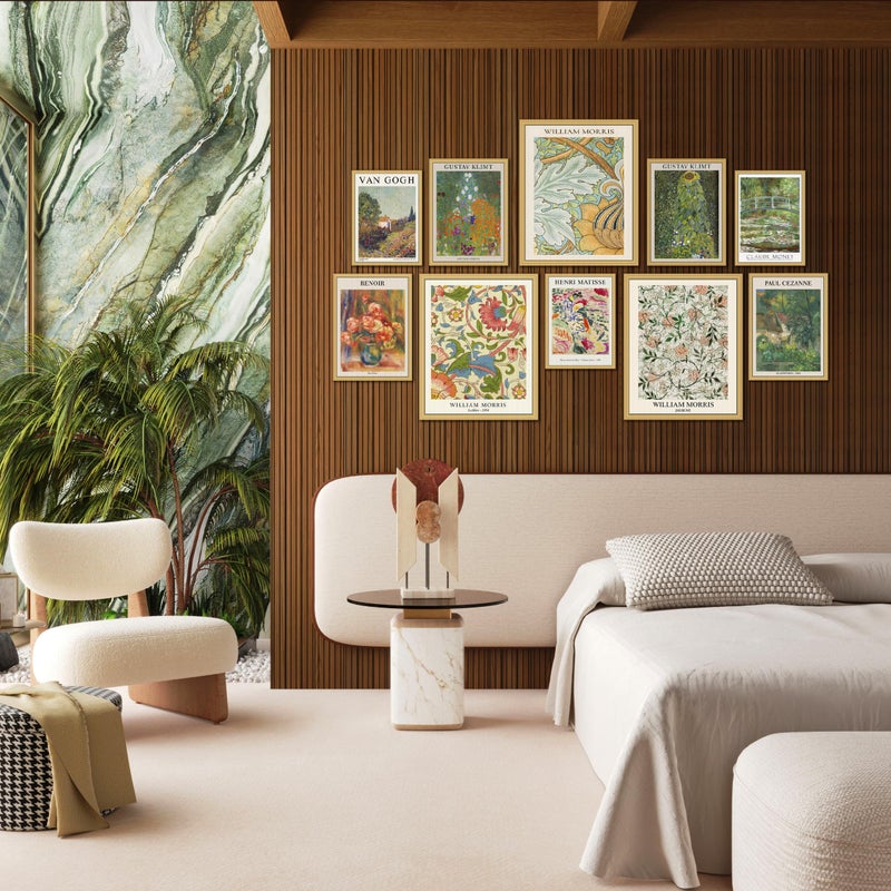 LANCHI95 10 Pcs Vintage Eclectic Wall Art Prints, Trendy Maximalism Poster for Aesthetic, Eclectic Wall Decor Van Gogh William Morris Matisse Monet Maximalist Famous (Unframed) - Image 4