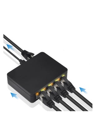 RJ45 Ethernet Splitter 1000mbps, Ethernet Splitter High Speed, Gigabit RJ45 Network Splitter Adapter with USB Power Cable for Cat5, Cat6, Cat7 [4 Devices Simultaneous Networking], RJ45 1 to 4 - pzsku/Z9CBC12C7DAF732DD0E87Z/45/1746203537/c8a764f1-db1f-42b4-9306-c85408903a11