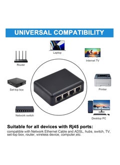 XICEN RJ45 Ethernet Splitter 1000mbps, Ethernet Splitter High Speed, Gigabit RJ45 Network Splitter Adapter with USB Power Cable for Cat5, Cat6, Cat7 [4 Devices Simultaneous Networking], RJ45 1 to 4  - Image 2