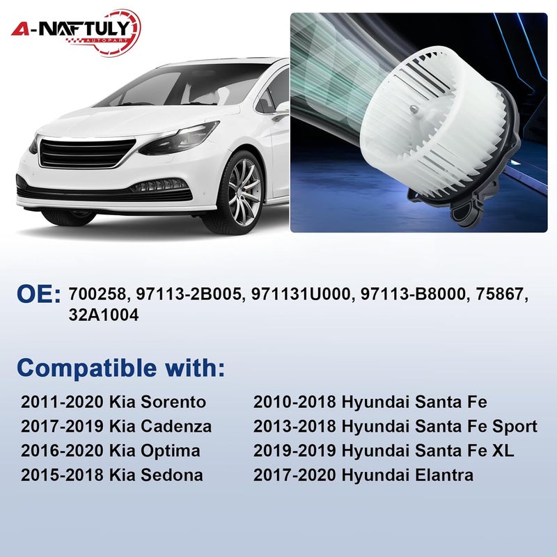 A-NAFTULY AC Blower Motor Replacement for Kia and Hyundai Vehicles - Image 2