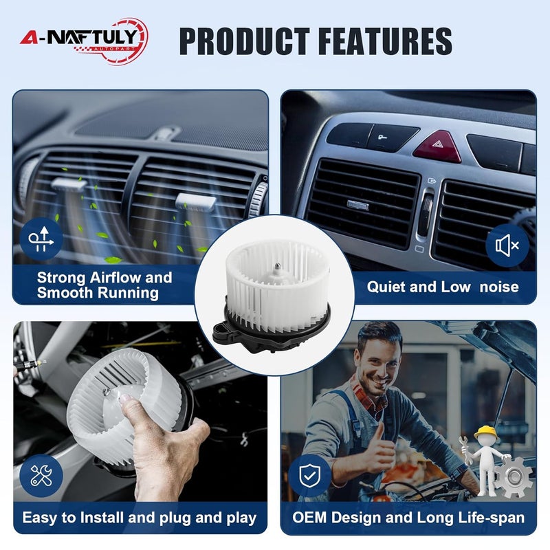 A-NAFTULY AC Blower Motor Replacement for Kia and Hyundai Vehicles - Image 3