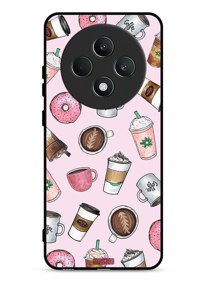 Tolwak Oppo Reno12 F 5G Protective Case Cover Coffee Lover Art - Image 1