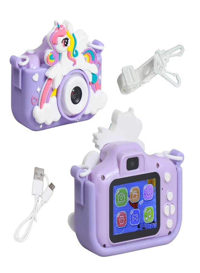 PN AVAN Kids Camera for Girls Boys, Purple Unicorn Kids Selfie Camera Toy 13MP 1080P HD Digital Video Camera for Toddler, Christmas Birthday Gifts for 4+ to 15 Years Old Children - Image 1