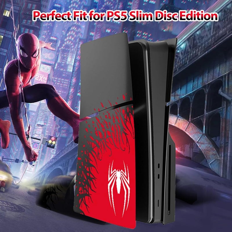 Faceplate for Disc Edition] - Superhero Spider - Man 2 Plates for PS5 Console Cover Plates, Premium ABS Faceplate Shell Covers for Playstation 5 Slim Disc Edition - Image 3