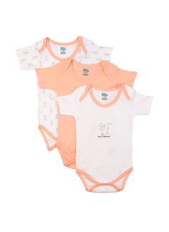 Babies Basic Printed Romper/Bodysuit For Babies - Pack Of 3, Multi Color  - Image 1