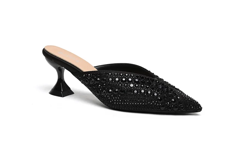 Cuple Embellished mid-heeled mule