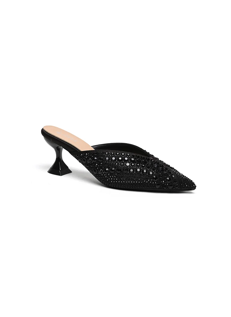 كيوبل Embellished mid-heeled mule