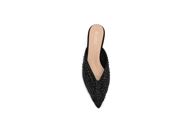 Cuple Embellished mid-heeled mule