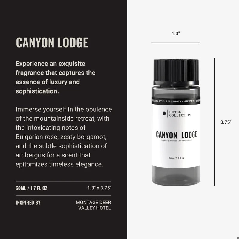 Hotel Collection  Canyon Lodge Fragrance Oil Blend - Hotel Inspired for Luxury Essential Oil Diffusers - Aromatherapy Scent Diffuser Oil - Bulgarian Rose, Bergamot, and Ambergris- 50 mL, 1.7 fl oz  | Best Price UAE