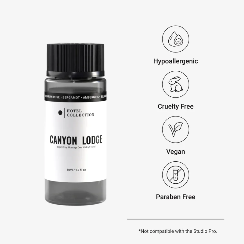 هوتيل كوليكشن Canyon Lodge Fragrance Oil Blend - Hotel Inspired for Luxury Essential Oil Diffusers - Aromatherapy Scent Diffuser Oil - Bulgarian Rose, Bergamot, and Ambergris- 50 mL, 1.7 fl oz
