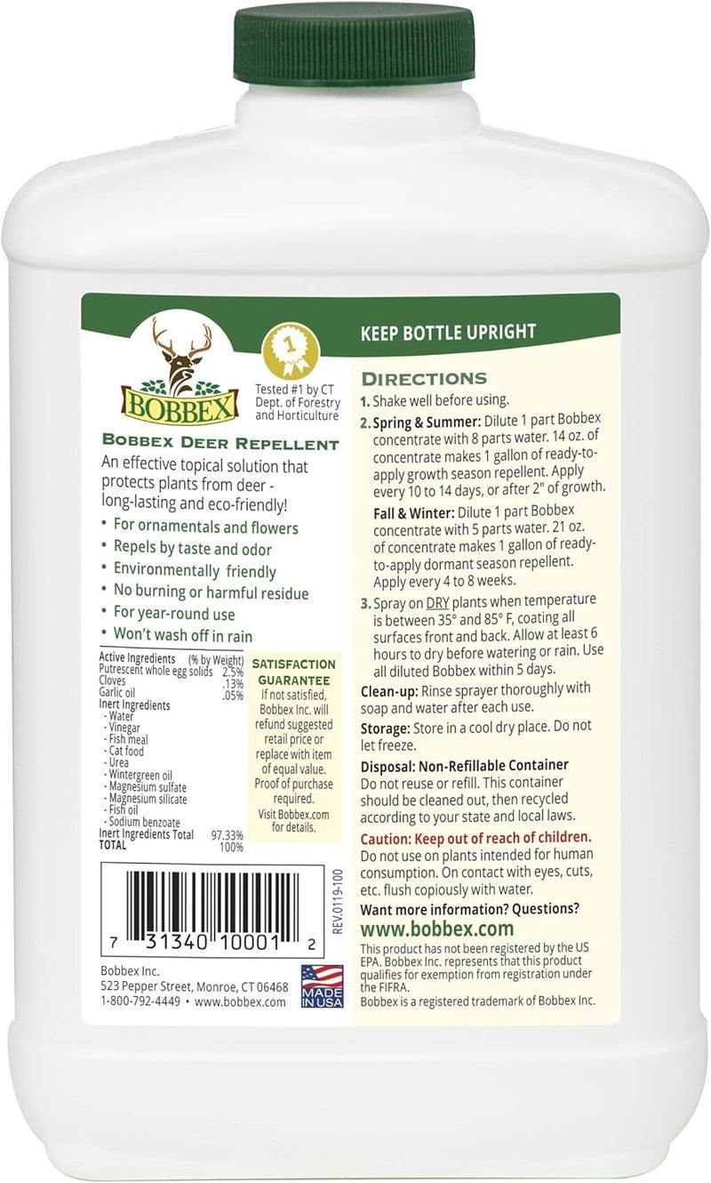Bobbex Concentrated Deer Repellent - | Deer, Elk, and Moose Deterrent Concentrate (32 oz.) B550100 - Image 3