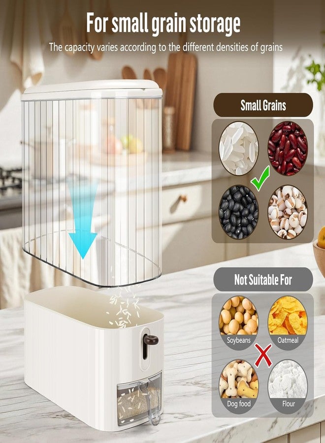 waqif Rice Container 26 Lbs, Rice Dispenser with Visible Barrel, Rice Storage Container, Airtight Moisture Proof Rice Bucket, Dry Food Grain Flour Soybean for Kitchen Pantry Countertop, BPA-Free - Image 5