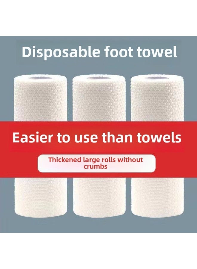 Generic Foot Wipe Special Disposable Foot Wash Towel Foot Wipe Cloth Disposable Thickened Foot Wash Cloth Internet Popular Cloth For Lazy People-Color:*/[enlarged And Thickened + Pattern] + 8 Times Water Absorption-Specifications:Small Roll [use 50 Times] + Can Be Used Repeatedly  - Image 5