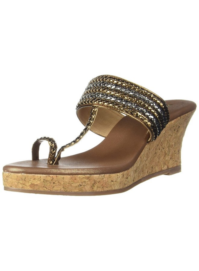 موتشي شبشب موتشي نسائي بكعب مفتوح من الخلف، ذهبي عتيق، مقاس 6 المملكة المتحدة (39 الاتحاد الأوروبي) - Image 1