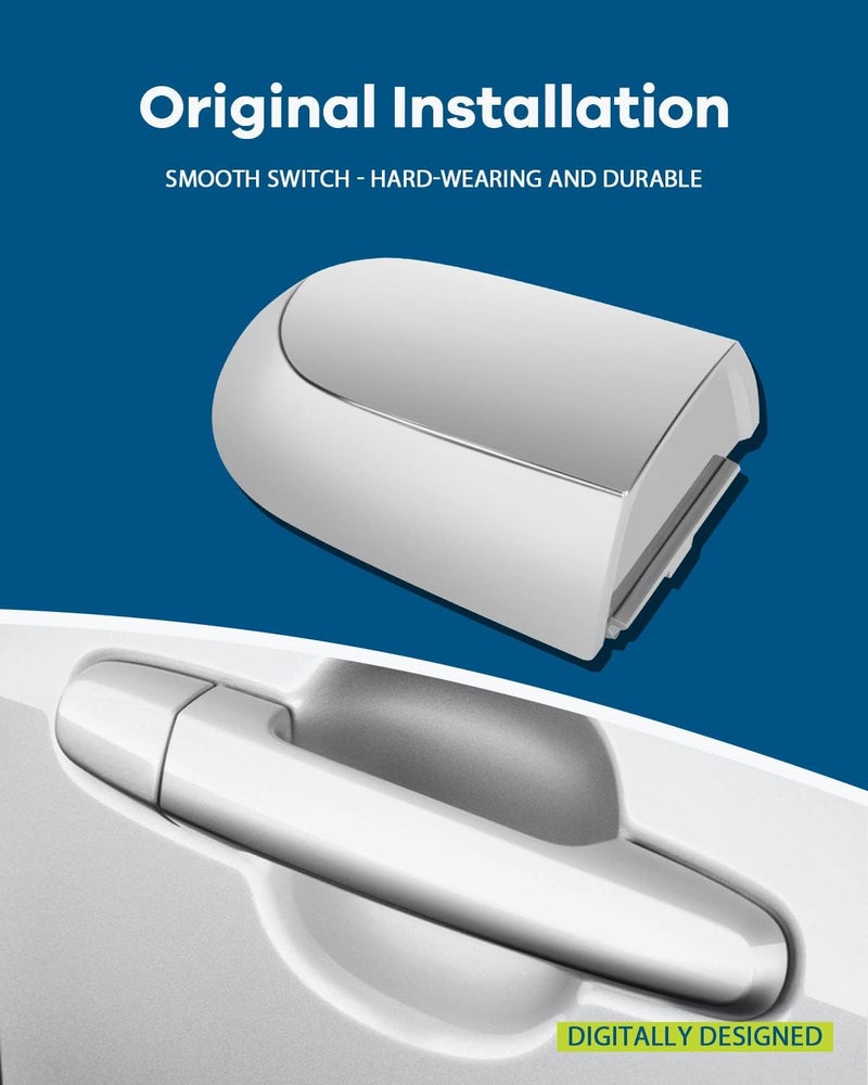 LUJUNTEC Chrome Exterior Door Handle End Caps for 2011-2015 Kia Sorento - 2pcs - Image 3
