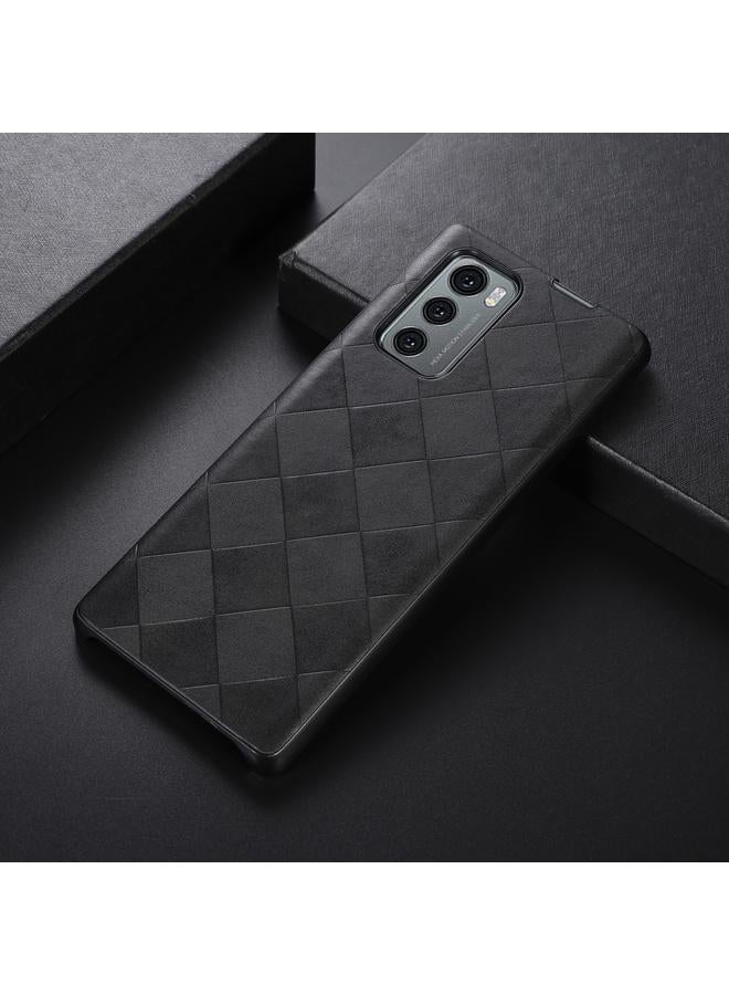 S-TOP Case For LG Wing 5G Weave Plaid PU Phone Case - Image 2