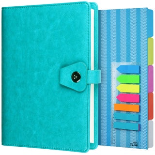 A5 Binder Journal, Refillable 6 Ring Organizer Planner Leather Business Writing Notebook, Ruled Hardcover Diary Notebook with Divider page and Index stickers-blue - pzsku/Z9CBC631479FC4F4CB06AZ/45/1749374163/71f2f281-fc8f-43f3-8ac8-3d035f82ea1b