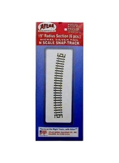ATLAS MODEL Atlas N Code 80 Nickel Silver 19" Radius Snaptrack (6) Trains  - Image 3