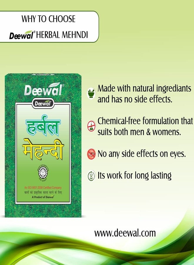 Deewal Herbal Mehndi | Natural Henna Powder for Black Hair Color and Hair Growth | For Men and Women | 100% Natural & Organic | Chemical-Free Hair Dye - Image 4