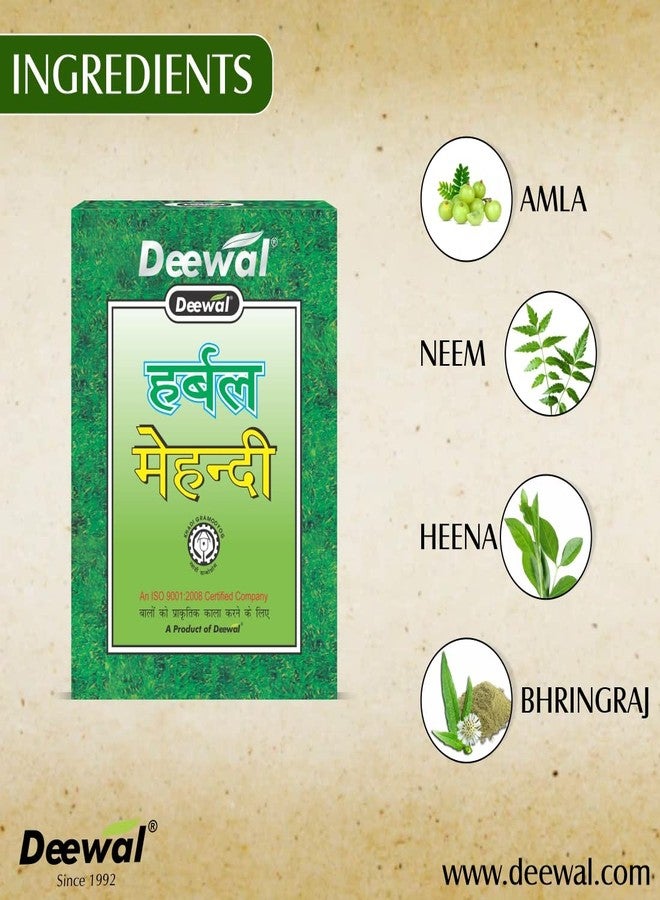 Deewal Herbal Mehndi | Natural Henna Powder for Black Hair Color and Hair Growth | For Men and Women | 100% Natural & Organic | Chemical-Free Hair Dye - Image 2