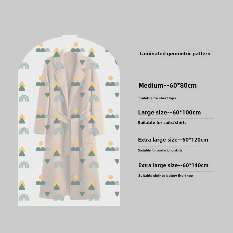 Home Use Frosted Thickened Dustproof Suit Cover Geometric pattern [film type]] 