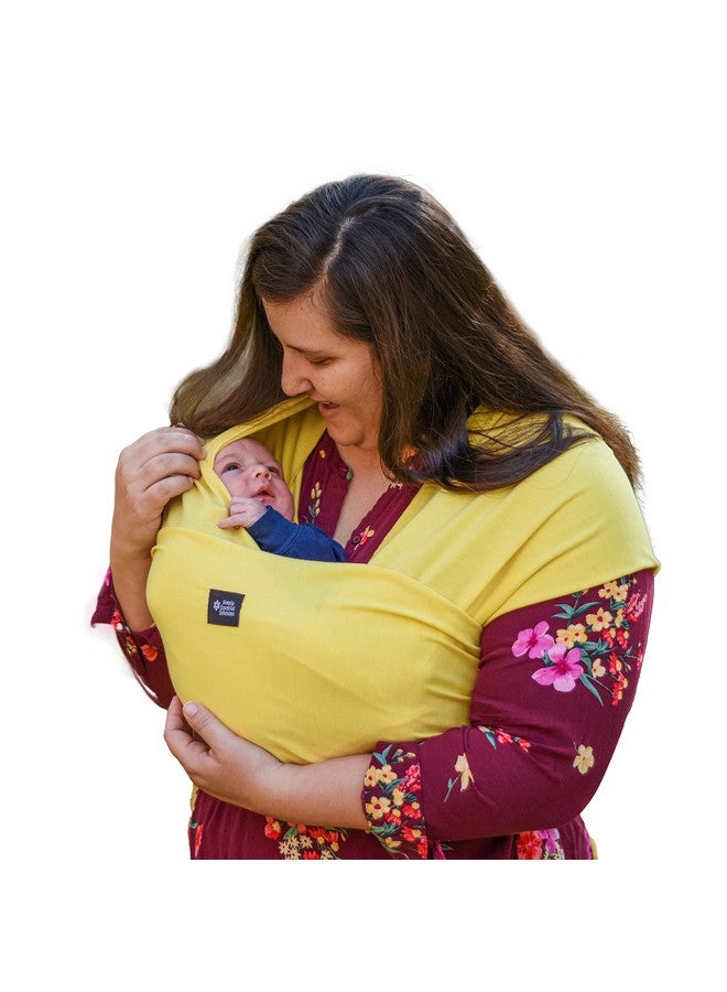 Simply Essential Solutions Baby Wrap Carrier Soft, Stretchy, Cotton Baby Wrap, Baby Sling, Nursing Cover Up for use with Newborn-Toddler: Evenly distributes Weight for More Comfortable Carrying (Yellow) - Image 1