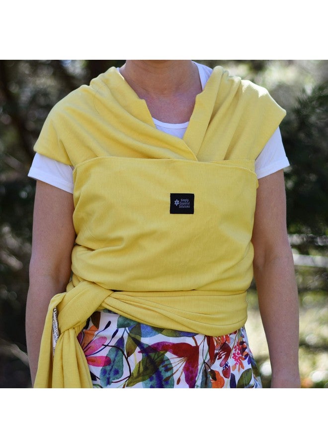Simply Essential Solutions Baby Wrap Carrier Soft, Stretchy, Cotton Baby Wrap, Baby Sling, Nursing Cover Up for use with Newborn-Toddler: Evenly distributes Weight for More Comfortable Carrying (Yellow) - Image 4