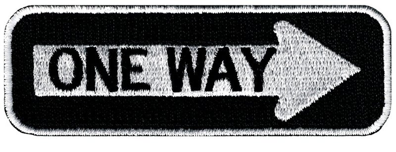 Cypress Collectibles Embroidered Patches One Way Sign Embroidered Patch IronOn Highway Road Biker Emblem Arrow