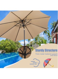 GUDOO 9FT Outdoor Patio Umbrella with Push Button Tilt and Crank Outdoor Yard/Market Table Umbrella UV Protection and Waterproof for Garden Deck Backyard Pool  - Image 4