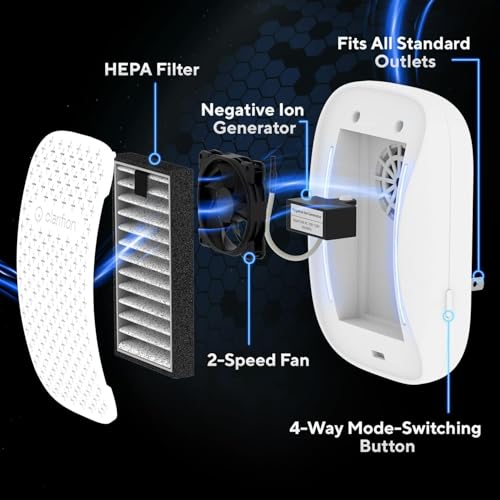 Clarifion - DSTx Portable Air Purifier - Plug In Air Ionizer HEPA Filter, Mini Personal Air Purifiers For, Bedroom and Pets Helps With Smoke, Airborne Dust and Odors - Image 3