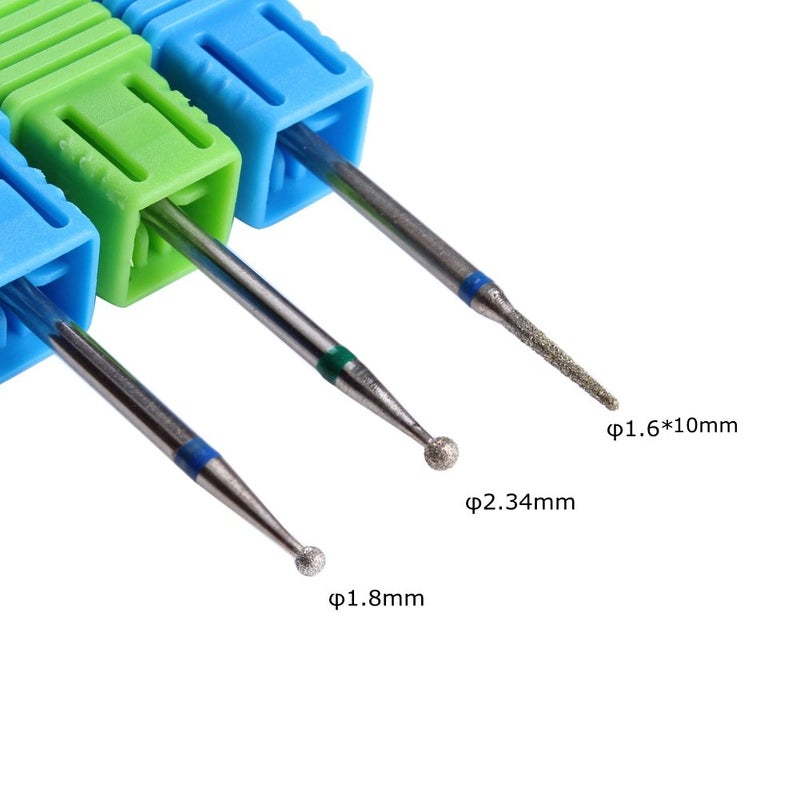 MZCMSL 3PCS Cuticle Clean Carbide Nail Drill Bit Diamond Rotary Burrs Electric Nail File for Manicure Pedicure Tools - Image 2