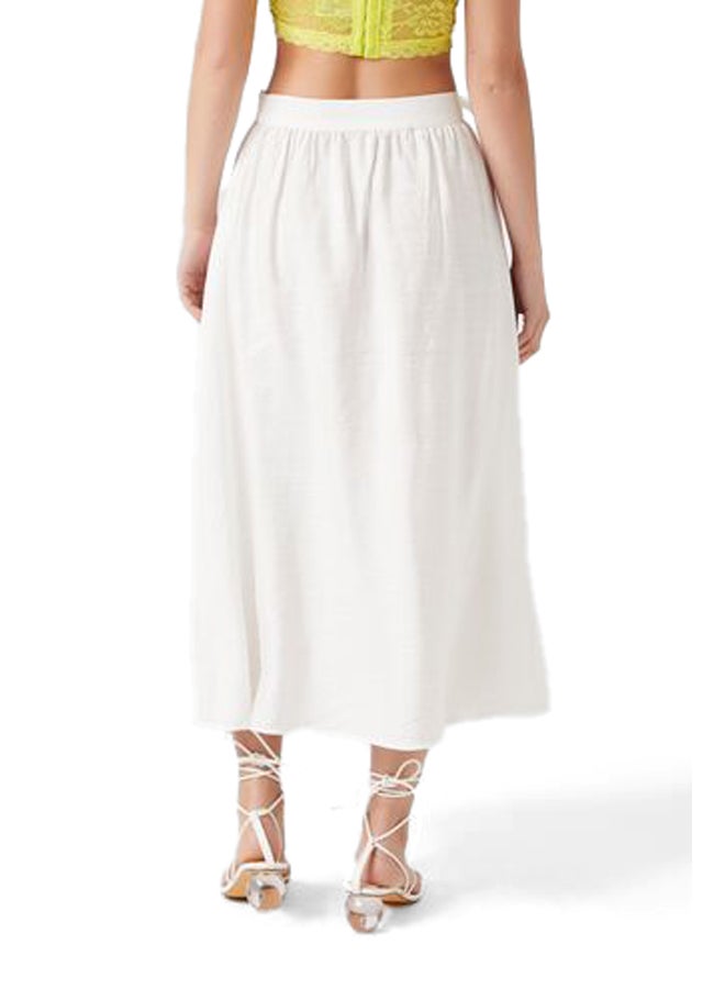 FOREVER 21 Tie-Front Midi Skirt - Image 3